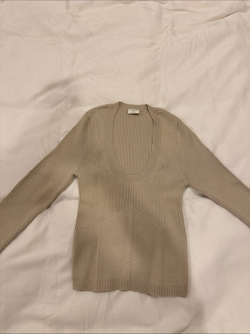 A&F Elevated Knit Scoopneck Top